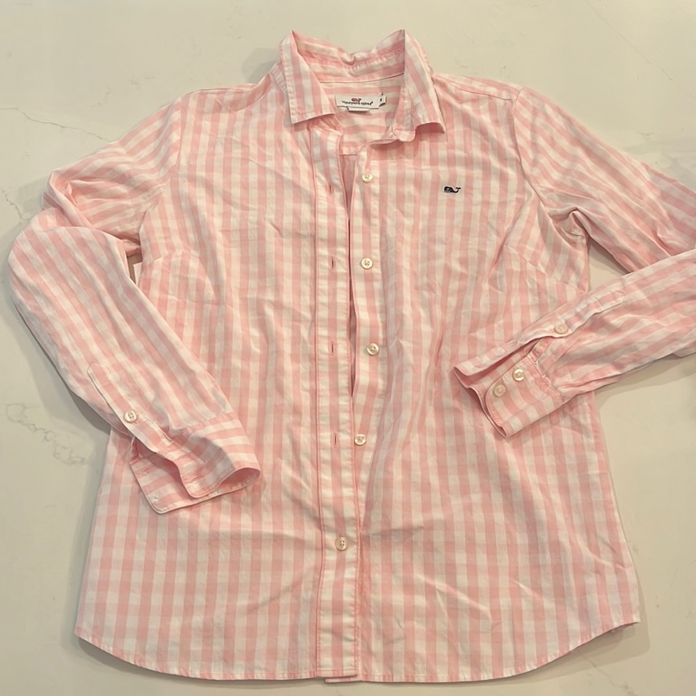 Vineyard Vines Gingham Button Down Euc - image 1